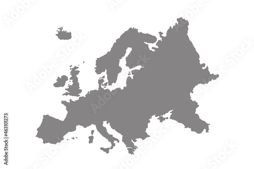 Detailed vector map of the Europe on white background vector EPS10