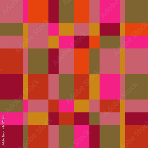 Vintage color alternating square pattern