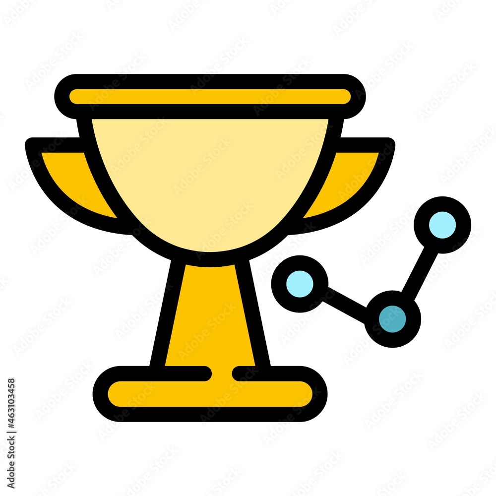 Trophy career icon. Outline trophy career vector icon color flat isolated Trophy career icon. Outline trophy career vector icon color flat isolated