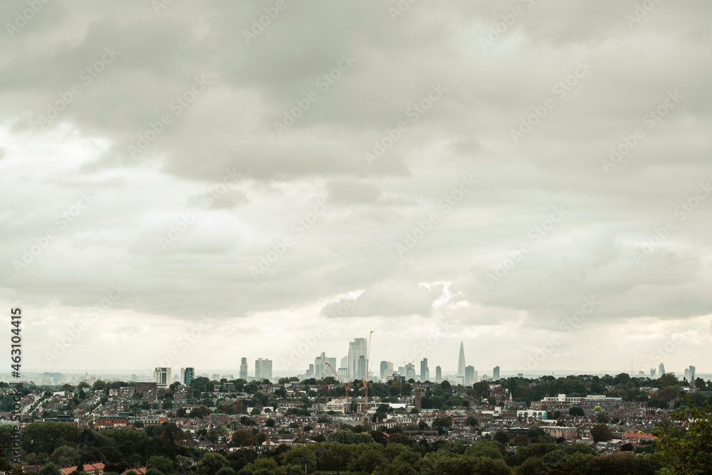View of London skyline form. Alexandra Palace, London, UK View of London skyline form. Alexandra Palace, London, UK