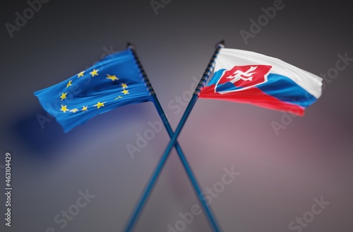 Abstract Slovakia Flag 3D Rendering (3D Artwork)