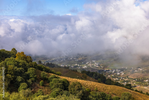 clouds over the mountains