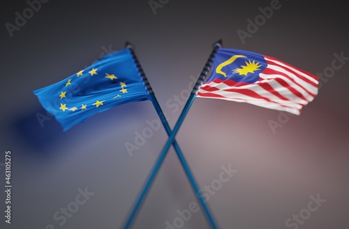 Abstract Malaysia Flag 3D Rendering (3D Artwork)