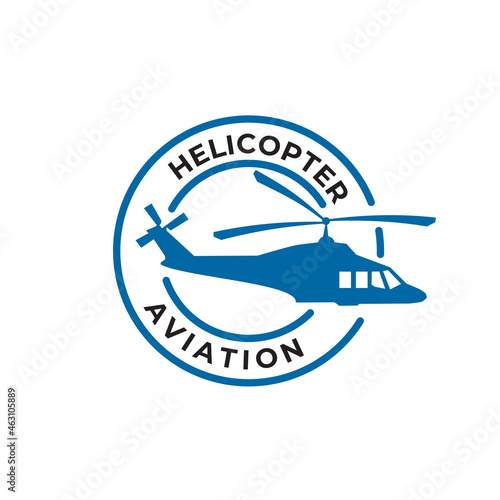 Helicopter flight school academy logo design