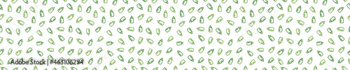 Seamless pattern with pink and purple baby bottles