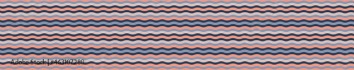 Seamless pattern with pink and blue wavy lines