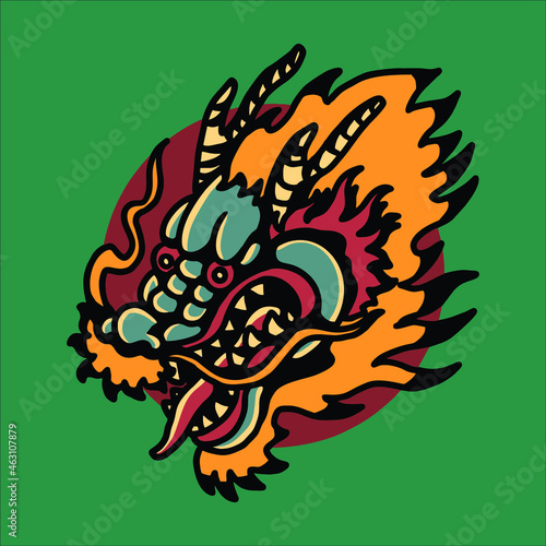 dragon tattoo vector design