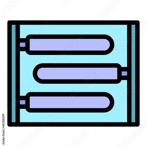 Medical uv lamp icon. Outline medical uv lamp vector icon color flat isolated