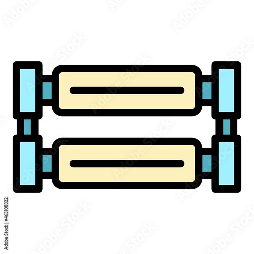 Uv glow lamp icon. Outline uv glow lamp vector icon color flat isolated