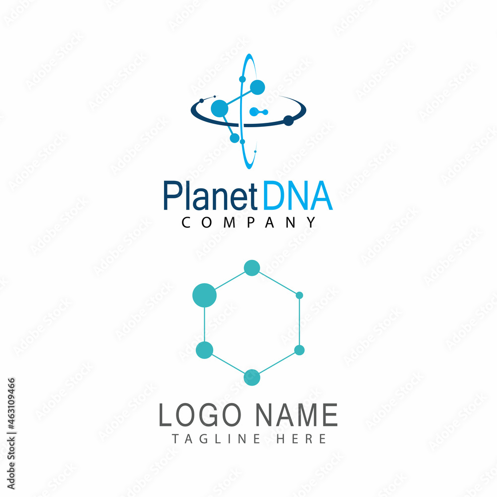 DNA gene Logo Template vector symbol illustration DNA gene Logo Template vector symbol illustration