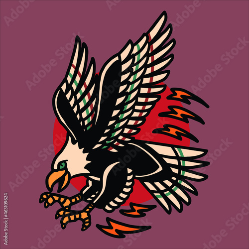 eagle tattoo vector design