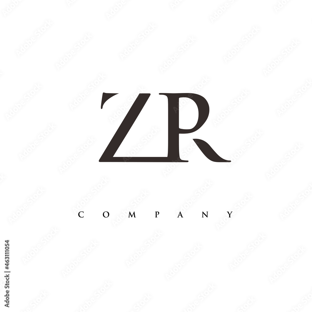 initial ZR logo design vector initial ZR logo design vector