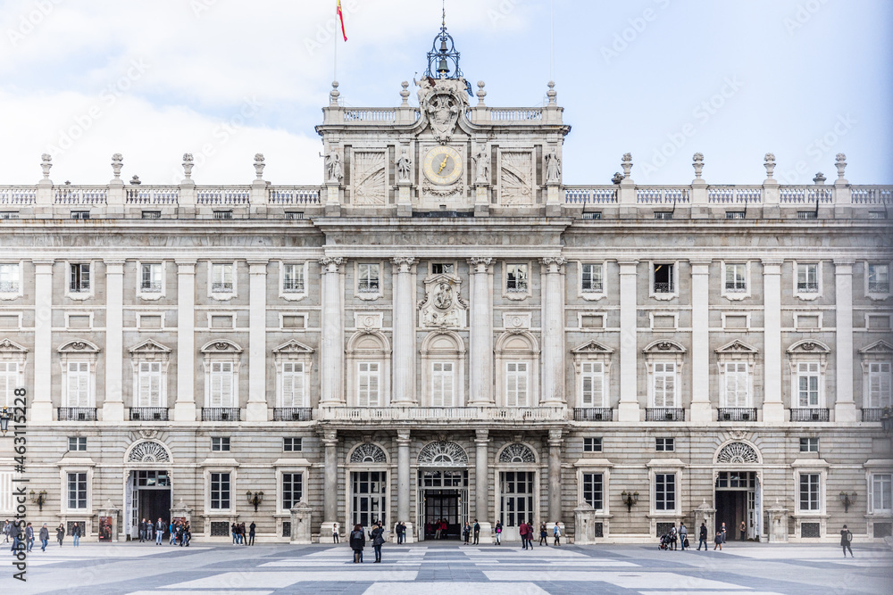 Views of the Royal Palace of Madrid from outside and inside