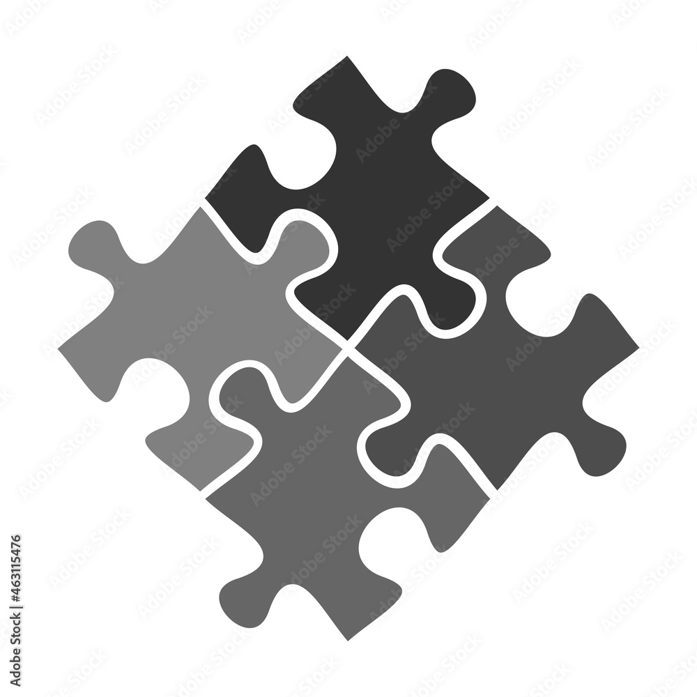 abstract simple jigsaw puzzle symbol, vector illustration abstract simple jigsaw puzzle symbol, vector illustration