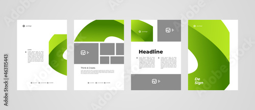 Template layout with green theme, for your promotion project.