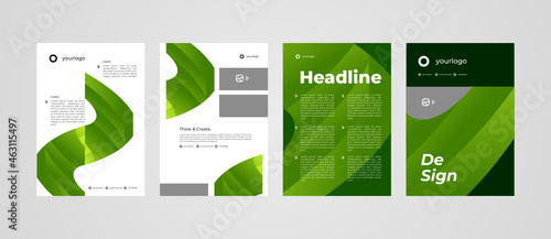 Template layout with green theme, for your promotion project.