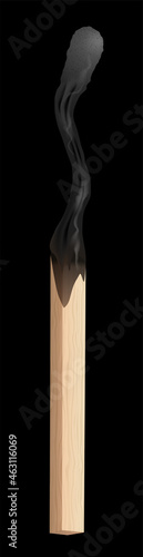 Match stick burned
