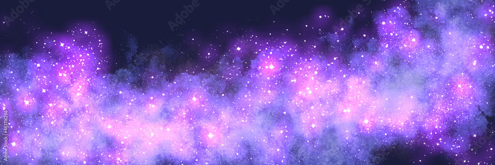 Obraz premium Space background with realistic nebula and lots of shining stars. Infinite universe and starry night. Colorful cosmos with stardust and the Milky Way. Magical color galaxy.