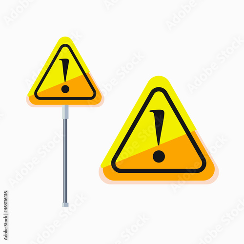 Danger warning sign concept design stock illustration.