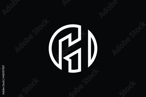GH logo letter design on luxury background. HG logo monogram initials letter concept. GH icon logo design. HG elegant and Professional letter icon design on black background. G H HG GH
