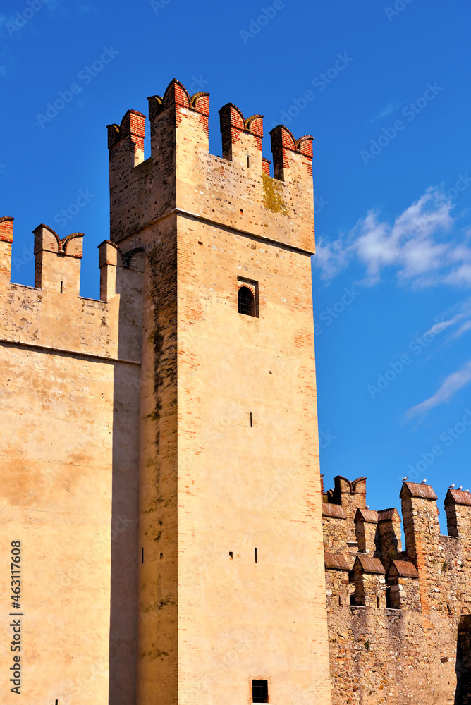 Scaligero castle in Sirmione Garda lake Italy
