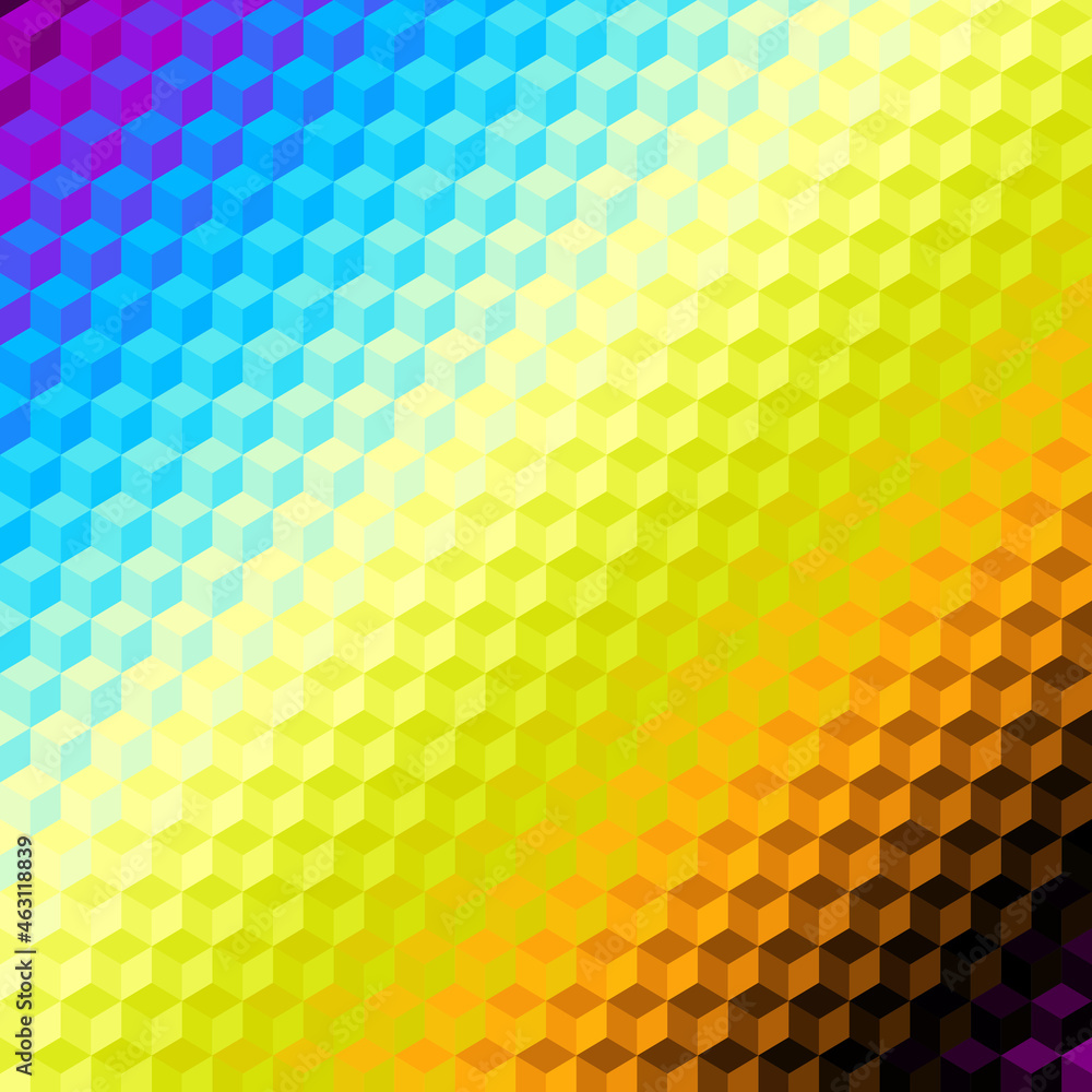 Geometric seamless pattern of a cubes in low poly style. Geometric seamless pattern of a cubes in low poly style.
