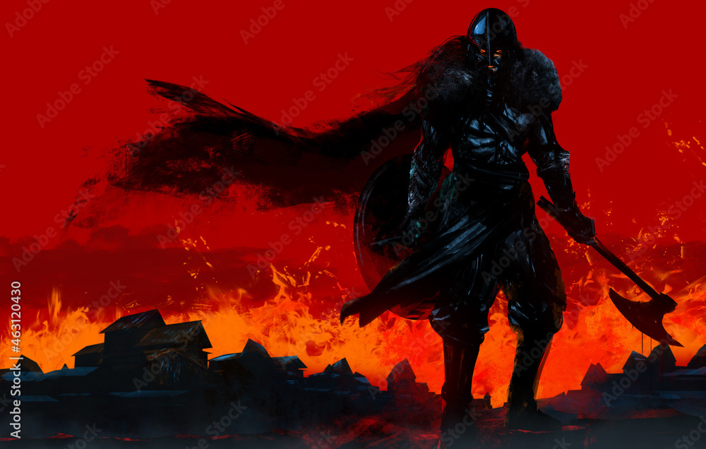 Photo & Art Print Illustration artwork of ancient viking fantasy ...