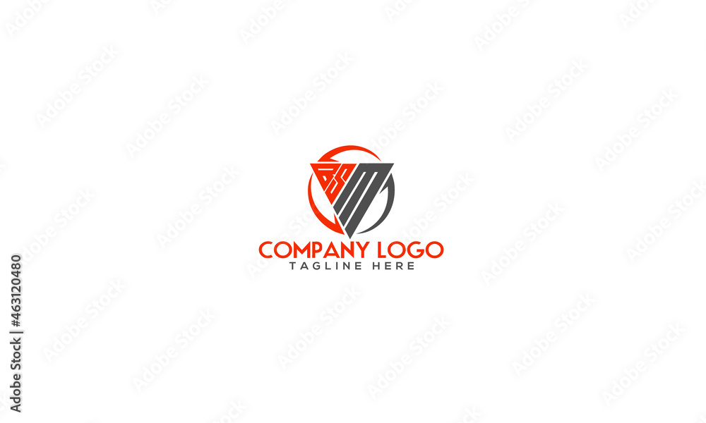Fototapeta premium BSM initial logo design