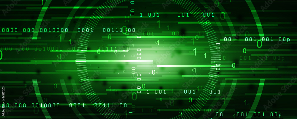 2d illustration abstract digital binary data on computer screen 2d illustration abstract digital binary data on computer screen