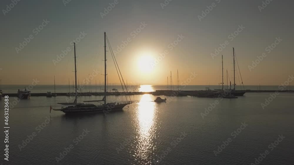4K Aerial view of Zakynthos city sunrise time 4K Aerial view of Zakynthos city sunrise time
