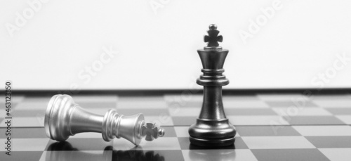 Chess board game concept of business ideas and competition strategy concept
