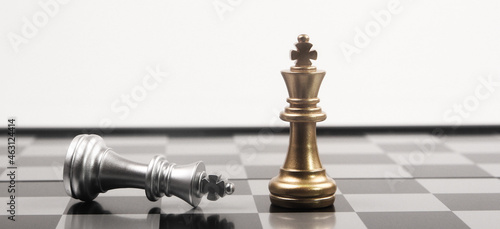 Chess board game concept of business ideas and competition strategy concept