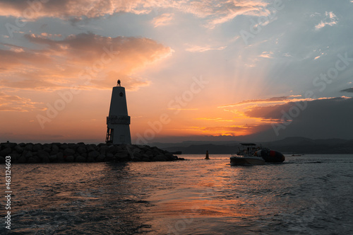 lighthouse at sunset