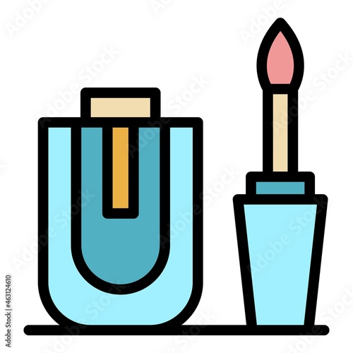 Cuticle gel icon. Outline cuticle gel vector icon color flat isolated