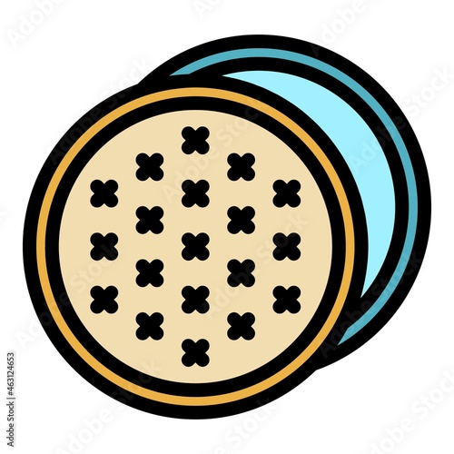 Manicure tool icon. Outline manicure tool vector icon color flat isolated