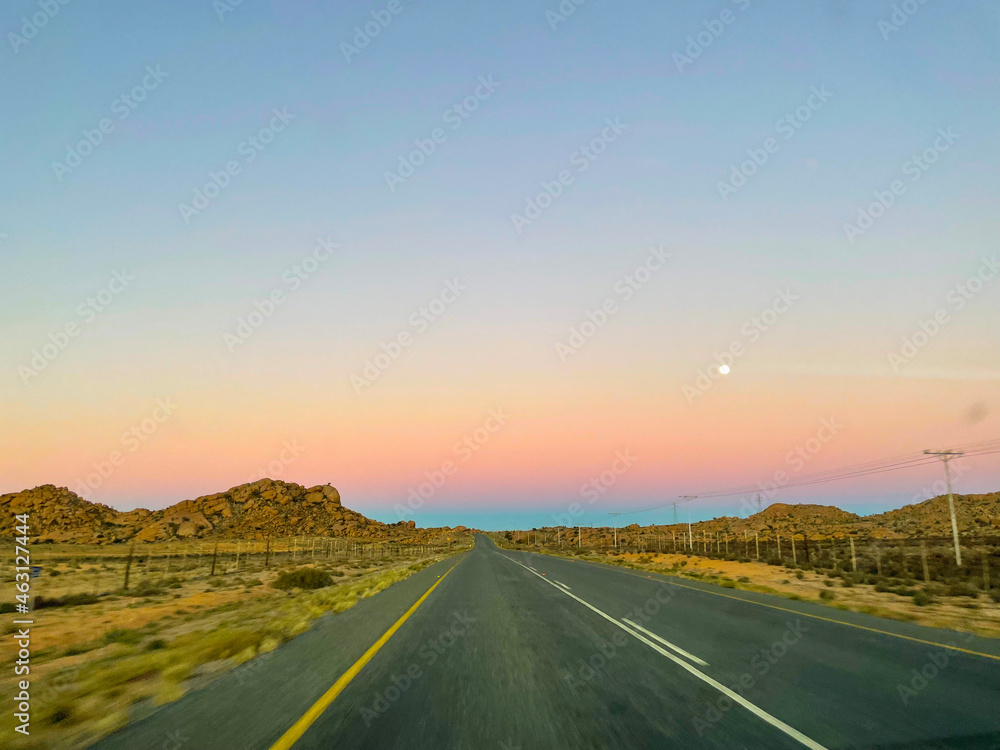 Obraz premium South Africa, Northern Cape, desert, sunset, sunrise