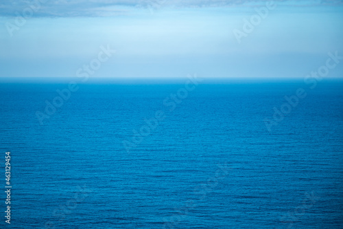 Beautiful calm and peaceful water flowing with waves towards beach with green tall trees against cloudy blue sky during daytime with no people around