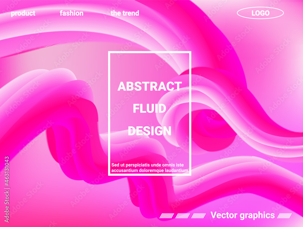 Fototapeta premium Abstract liquid form of liquid color. Creative vector concept.
