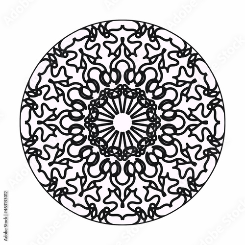 Vector round abstract circle. Mandala style.