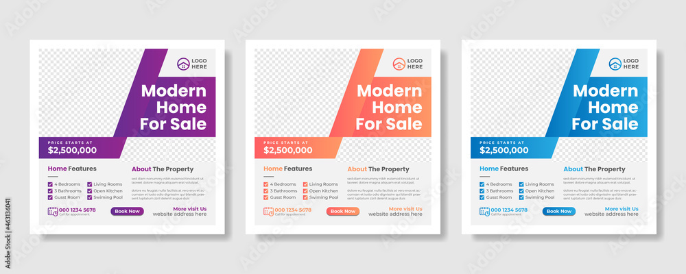 Real Estate Social Media Post & Web banner Real Estate Social Media Post & Web banner