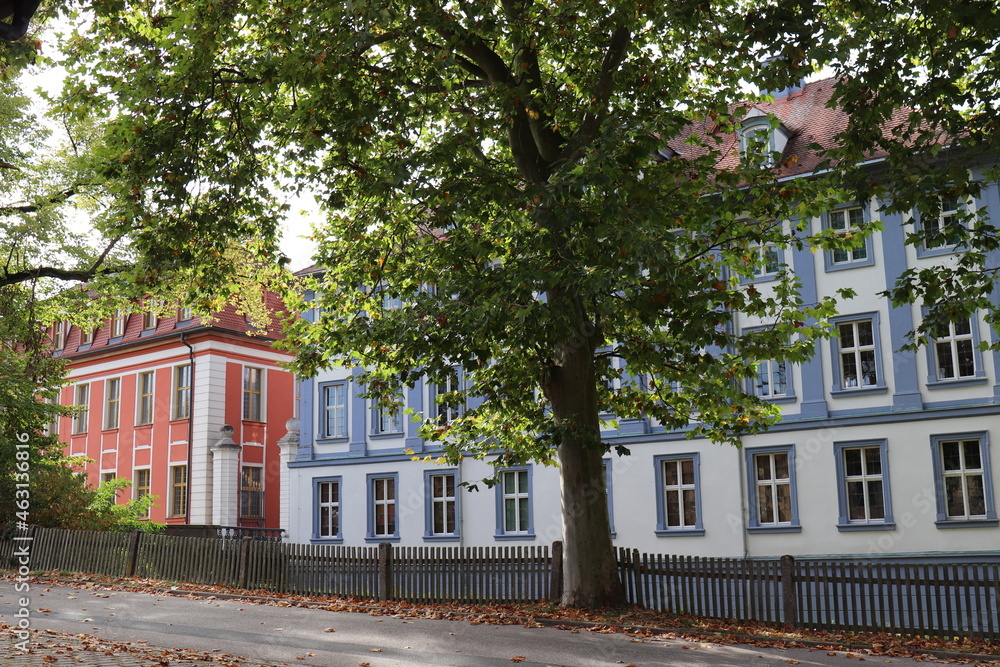 Blaues Schloß in Obernzenn bei Bad Windsheim. Stock Photo Adobe Stock