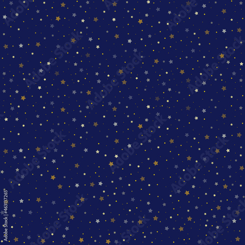 Little stars on a blue background vector stock illustration