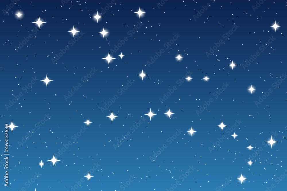 Fototapeta premium Sky and stars background. Blue space background. The twinkling sky. Vector background.