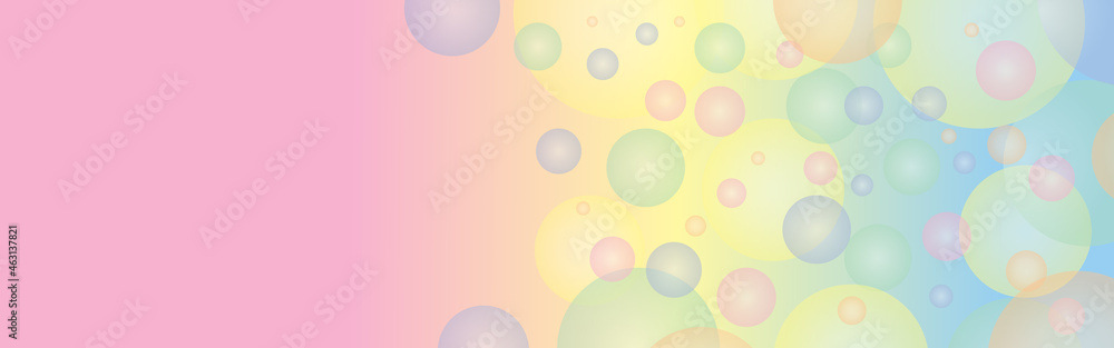 Colored background with neon circles and balls for the New Year's card. Template for a festive splash or cover.