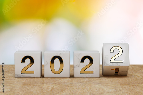 Happy New Year mockup on soft color background