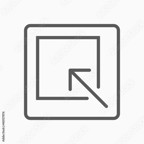 arrow minimize icon, arrow vector