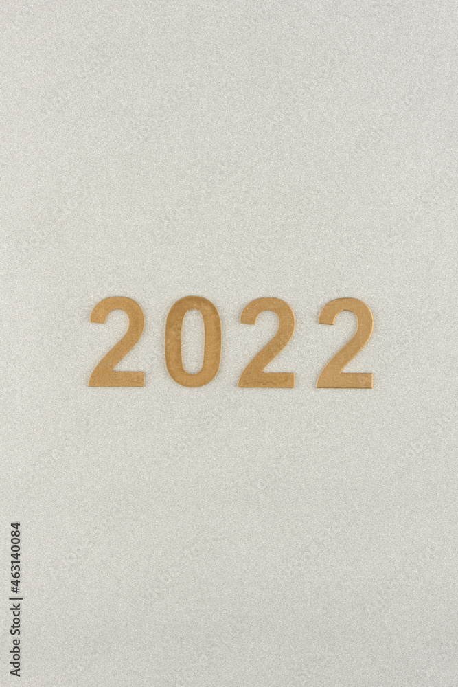 Números de año nuevo de 2022 sobre gris Números de año nuevo de 2022 sobre gris