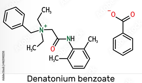 Tableau sur toile Denatonium benzoate molecule