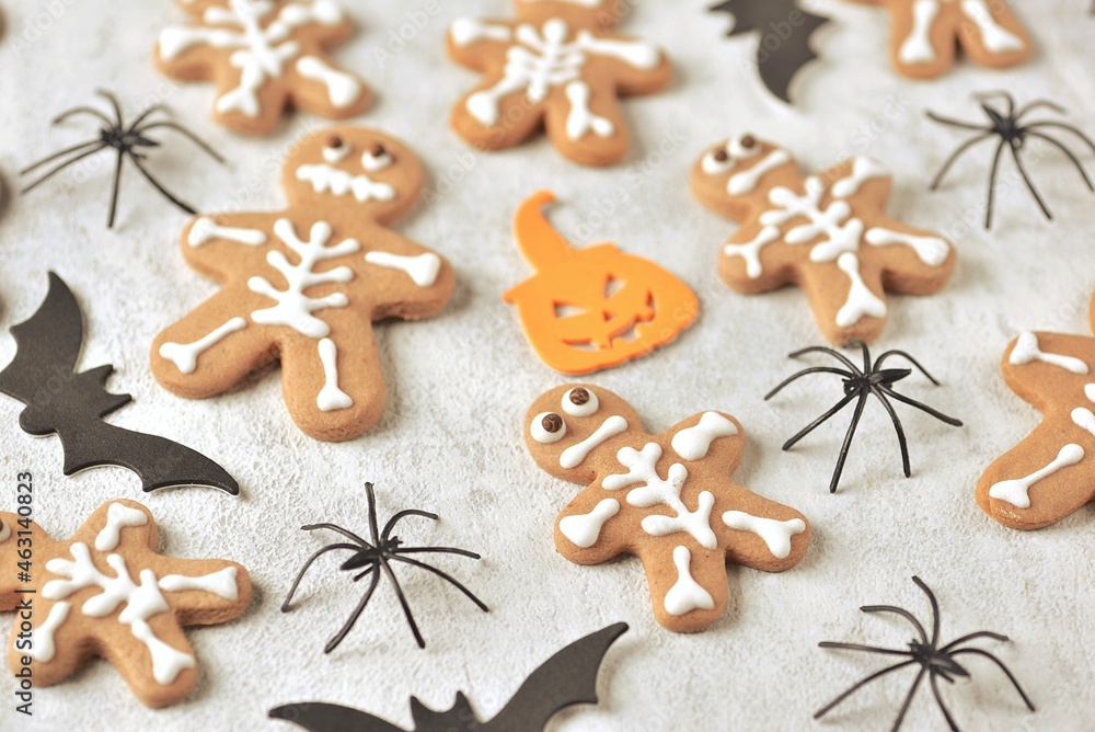 Homemade Halloween skeleton shortbread cookies. Homemade Halloween skeleton shortbread cookies.