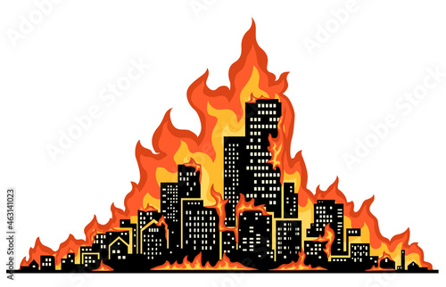 City Fire Cartoon